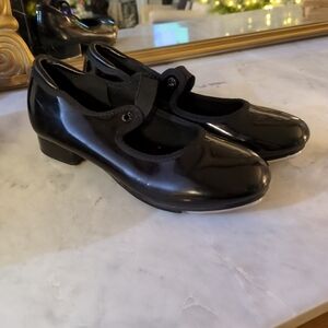Balera Black Girls Tap Shoes- Size 2.5a M- Missing Laces